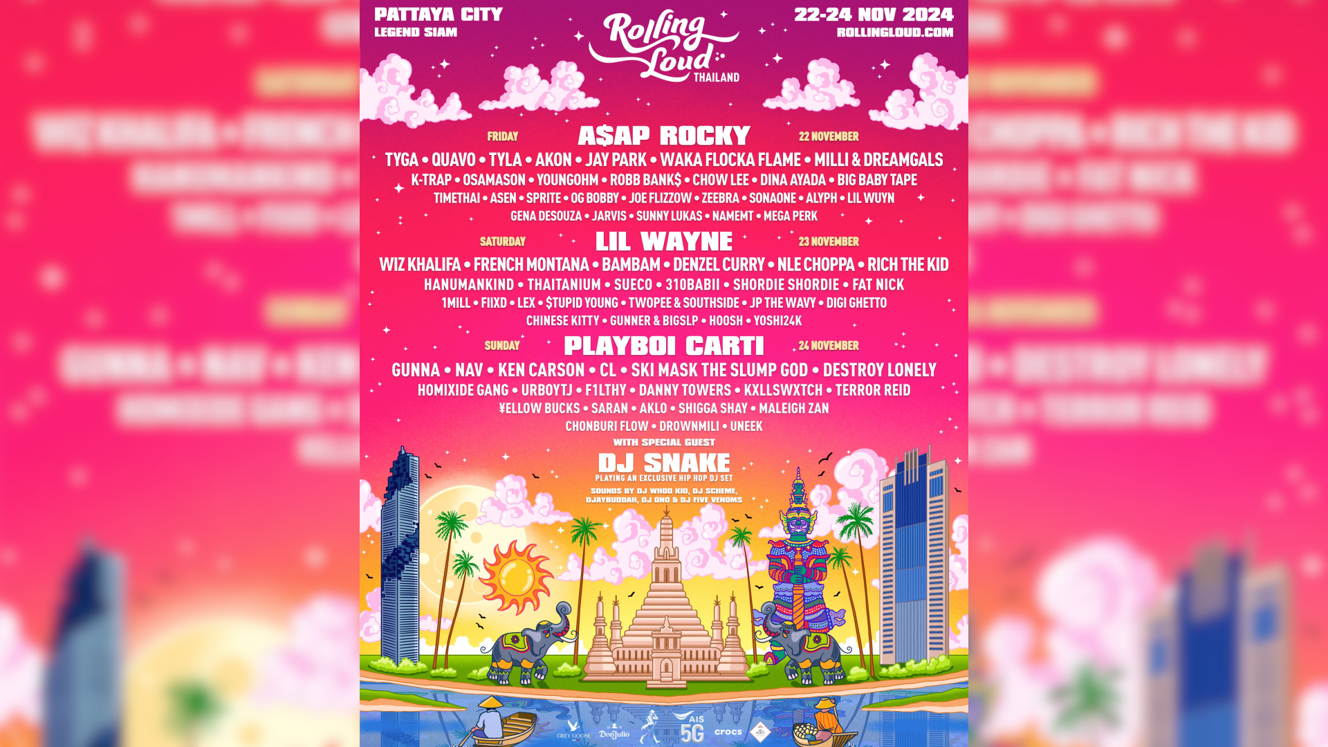 Get ready for an incredible celebration as Rolling Loud makes its exciting comeback to Asia with Rolling Loud Thailand 2024!